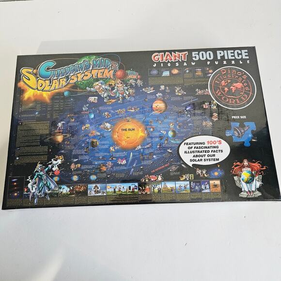 Children's Map Of The Solar System Puzzle 500 PC Space Jigsaw New Sealed - Picture 1 of 5
